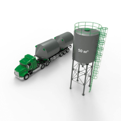 Металлический силос с конусным дном 50 м3 (65 тн)