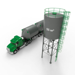 Металлический силос с конусным дном 55 м3 (72 тн)